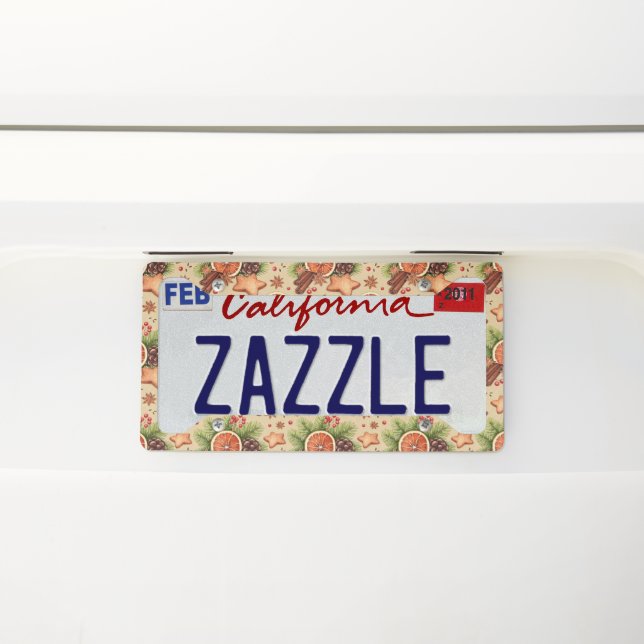 Holiday Spice License Plate Frame (On Car)