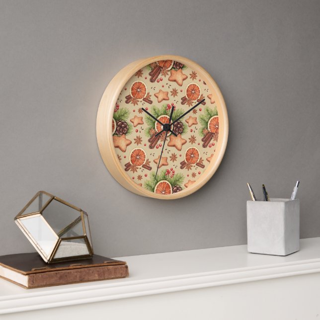 Holiday Spice Wall Clock (Office)