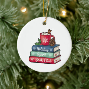 Holiday Spirit Book Club Ornament Book Lovers