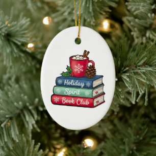 Holiday Spirit Book Club Ornament Book Lovers