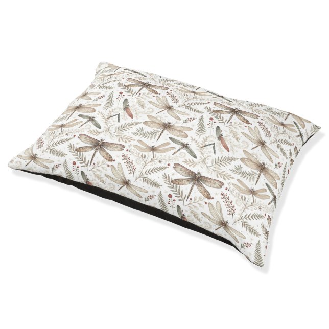 Holiday Spirit Dragonflies Pet Bed (Angled)