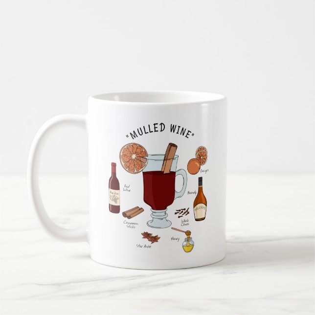 Holiday Spirit Mulled Wine Holiday Coffee Mug (Left)