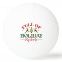 Holiday Spirit Retro Groovy Christmas Holidays Ping Pong Ball