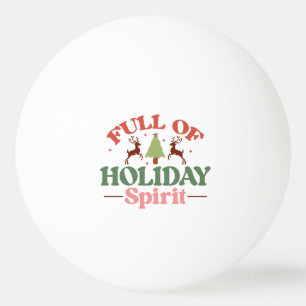Holiday Spirit Retro Groovy Christmas Holidays Ping Pong Ball