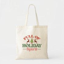Holiday Spirit Retro Groovy Christmas Holidays Tote Bag