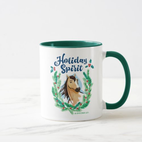 Holiday Spirit Winter Wreath Graphic Mug