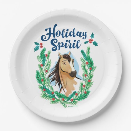 Holiday Spirit Winter Wreath Graphic Paper Plates