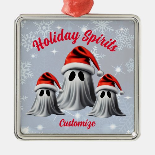 Holiday Spirits Metal Ornament