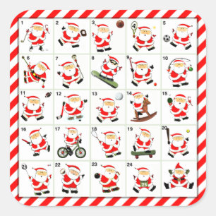 Holiday Sports Countdown Square Sticker