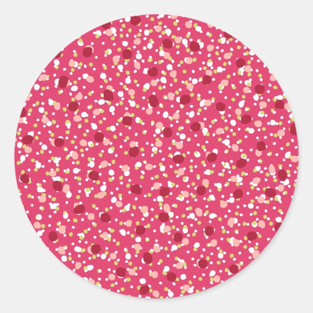 Holiday Sprinkles Hot Pink Sticker (Front)