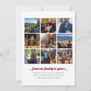 Holiday square photo collage card