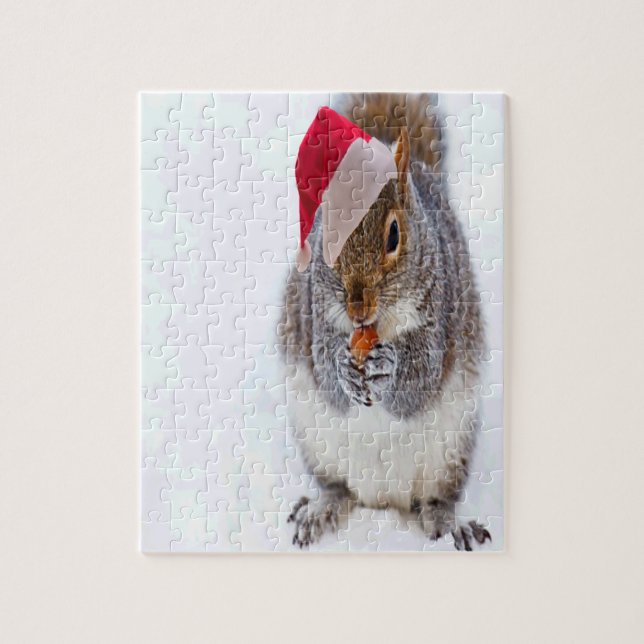 Holiday Squirrel Jigsaw Puzzle (Vertical)