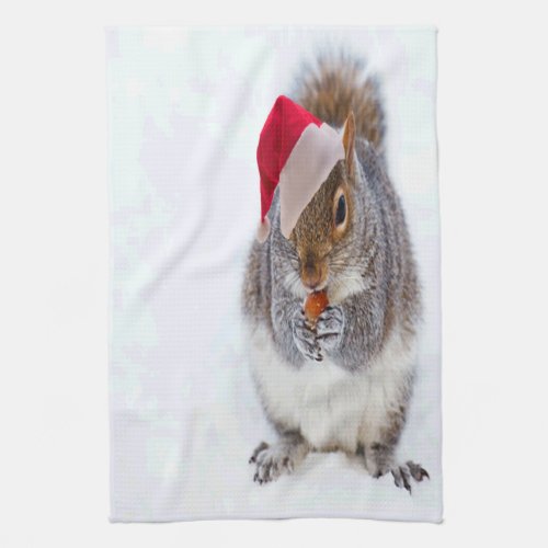 Holiday Squirrel Kitchen Towel