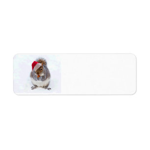 Holiday Squirrel Label