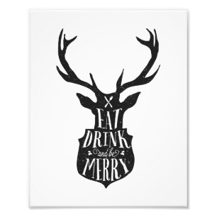 Holiday Stag Holiday Art Print