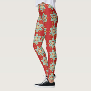 Holiday Star Leggings - Christmas Ornament Design
