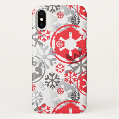 Holiday Star Wars Empire Snowflake Pattern iPhone X Case
