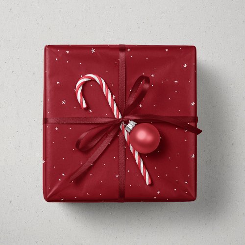 Holiday stars and dots fun red Christmas Wrapping Paper