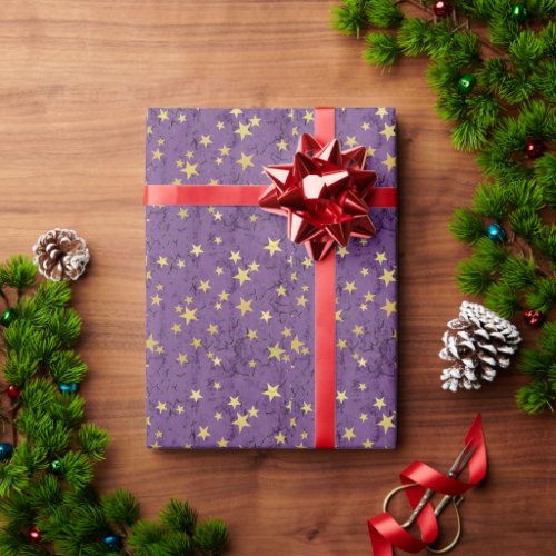 Holiday Stars on different colors Wrapping Paper