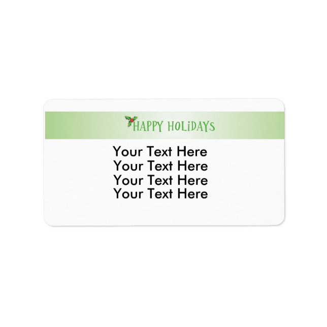 Holiday Stationary Design Labels (Front)