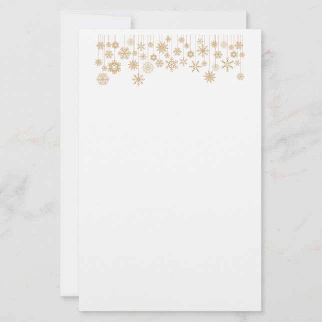 Holiday Stationery Paper-Snowflakes (Front)