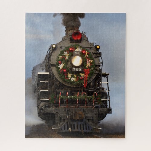 Holiday Steam Locomotive Train in Portland Jigsaw Puzzle