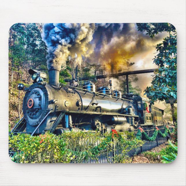 Holiday Steam Train Mouse Pad (Front)