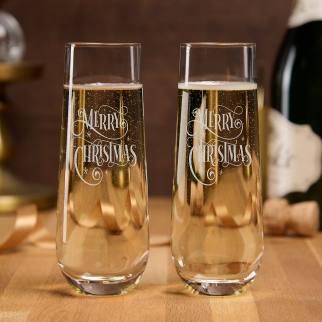 Holiday  stemless champagne flute (Party)