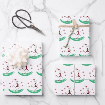 Holiday Stick Runner Guy Wrapping Paper by BiskerVille at Zazzle
