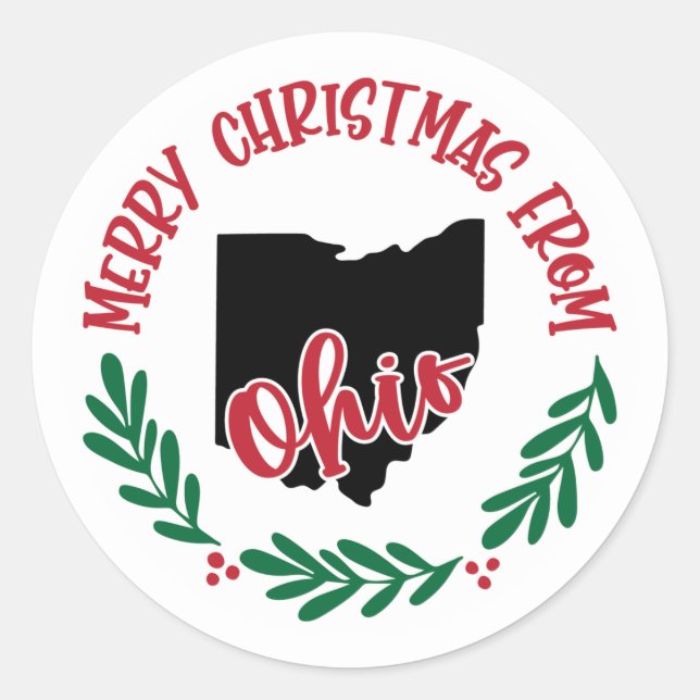 Holiday Sticker from Ohio (Front)