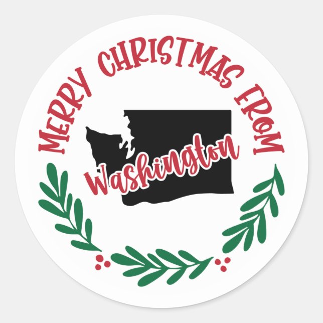 Holiday Sticker from Washington (Front)