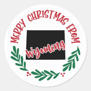 Holiday Sticker from Wyoming