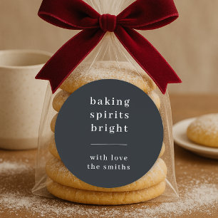 Holiday Sticker Roll Baking Spirits Bright Label