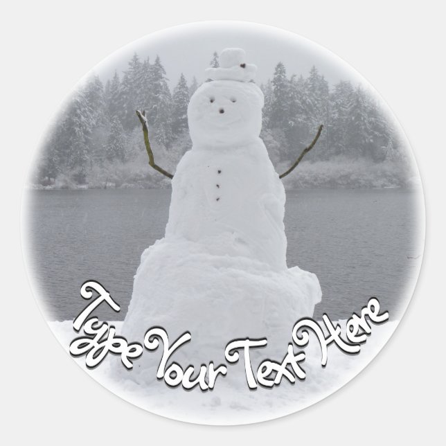Holiday Stickers Custom Christmas Snowman Stickers (Front)