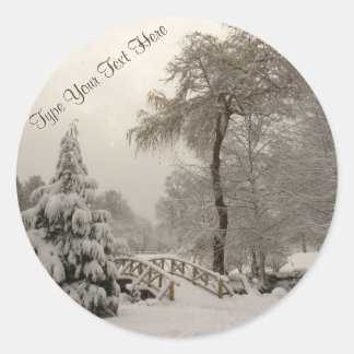 Holiday Stickers Custom Winter Bridge Sticker