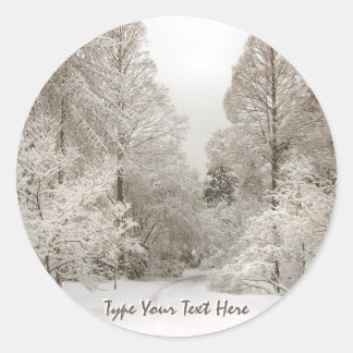 Holiday Stickers Custom Winter Trees Sticker