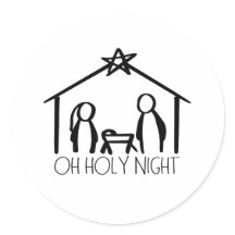Holiday Stickers Nativity Manger Scene Labels