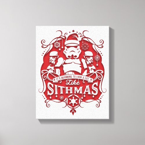 Holiday Stormtroopers Sithmas Design Canvas Print