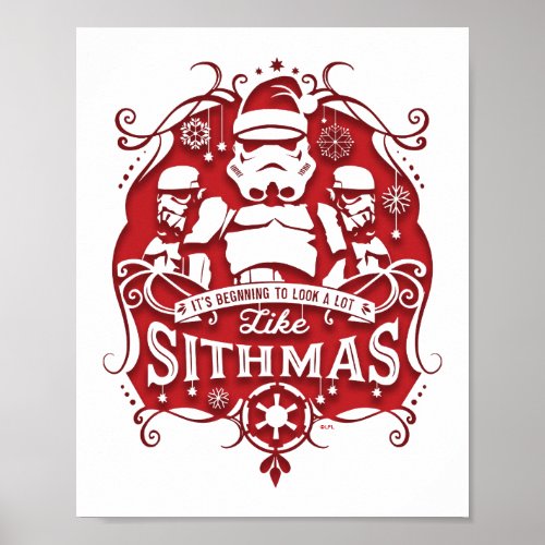 Holiday Stormtroopers Sithmas Design Poster