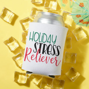 Holiday Stress Reliever   Cool Chirstmas Drinking Can Cooler