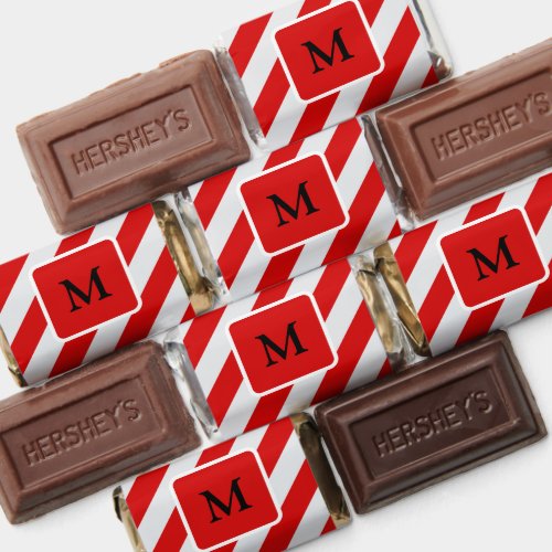 Holiday stripe in red and white hersheys miniatures