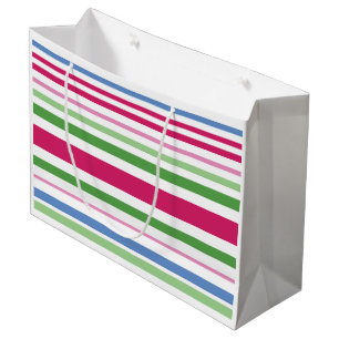 Holiday Stripe Large Gift Bag