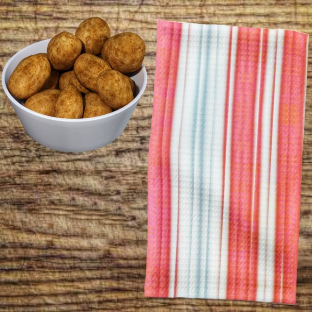 Holiday Stripes Kitchen Towel (Bright-looking kitchen towel for your Holiday festivities!)