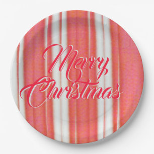 Holiday Stripes Paper Plates