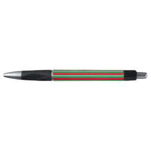 Holiday Stripes Red White Green Pen