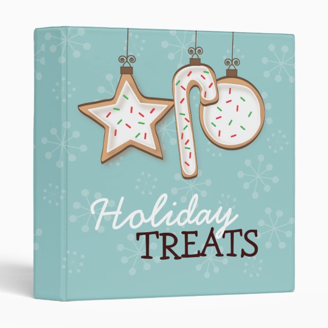 Holiday Sugar Cookie Trio Treats Recipe Binder (Front/Spine)