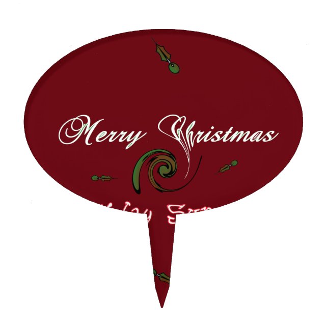 Holiday Sunshine Collection Cake Topper (Front)