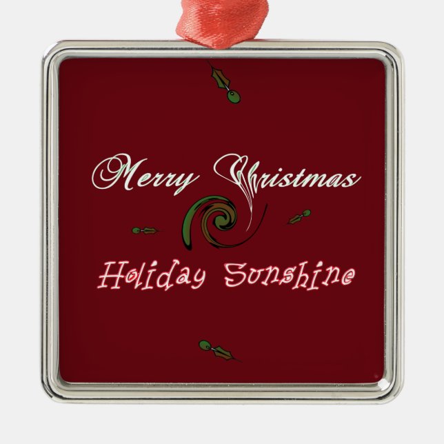 Holiday Sunshine Collection Metal Ornament (Front)