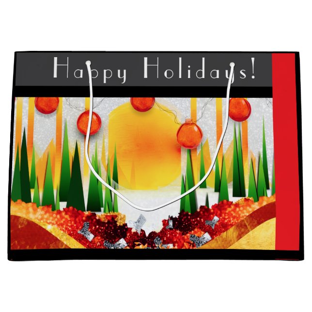 HOLIDAY SUNSHINE WITHIN THE PINES :) LARGE GIFT BAG (Front)