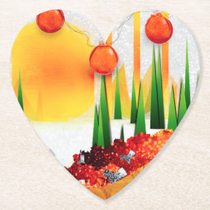 HOLIDAY SUNSHINE WITHIN THE PINES :) PAPER COASTER